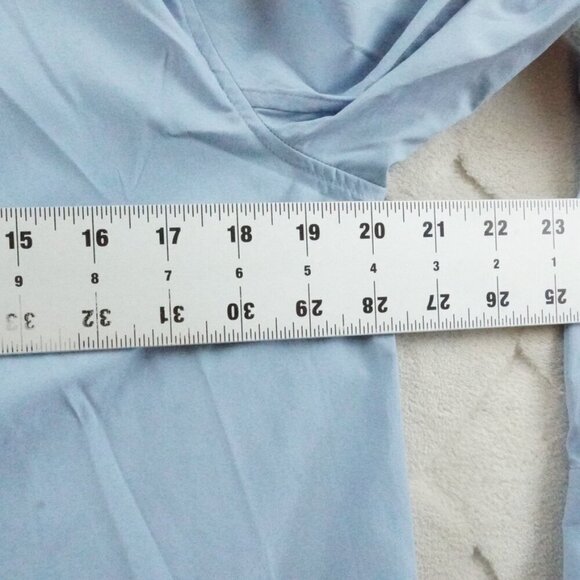 Athleta Oversized Poplin Top Womens XXS Blue Preppy Casual - Picture 8 of 12